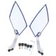 thumbnail image 1 of Espejos de manillar de motocicleta de extremo de barra de espejo lateral retrovisor de 8mm 10mm para motocicleta Scooter Dirt Bike Bike Azul Macarena Espejos retrovisores de la motocicleta, 1 of 8