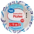 Great Value Everyday Strong, Soak Proof, Microwave Safe, Disposable Paper Lunch Plates, 8.5 inch