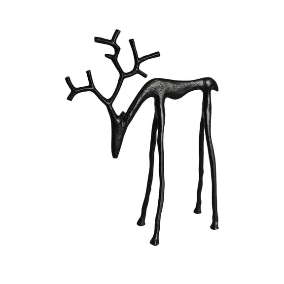 Holiday Time Black Metal Reindeer Decor, 14.5 in