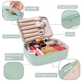 thumbnail image 4 of Queboom Neceser de viaje para maquillaje, neceser de maquillaje, neceser para mujeres y hombres (verde), 4 of 5