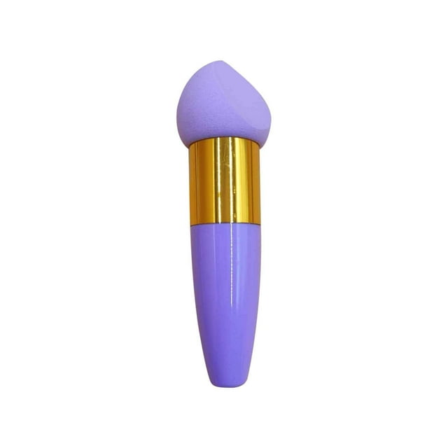 Esponja de maquillaje con mango, borla de polvos, herramienta de belleza