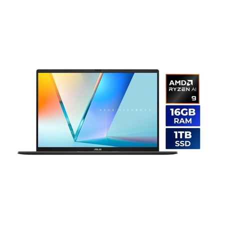 Asus M3607GANS96T VivoBook S16 16" Laptop - AMD Ryzen AI 9 465 - 16GB - 1TB
