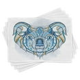 thumbnail image 1 of Ambesonne Blue Place Mats Set of 4, Tribe Koala, Standard Size, Blue, 1 of 6