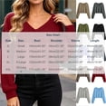thumbnail image 3 of XRoczxe Women’s V‑Neck Long Sleeve Waffle Knit Crop Top, Casual Solid‑Color Loose Cropped Pullover Shirt, 3 of 9