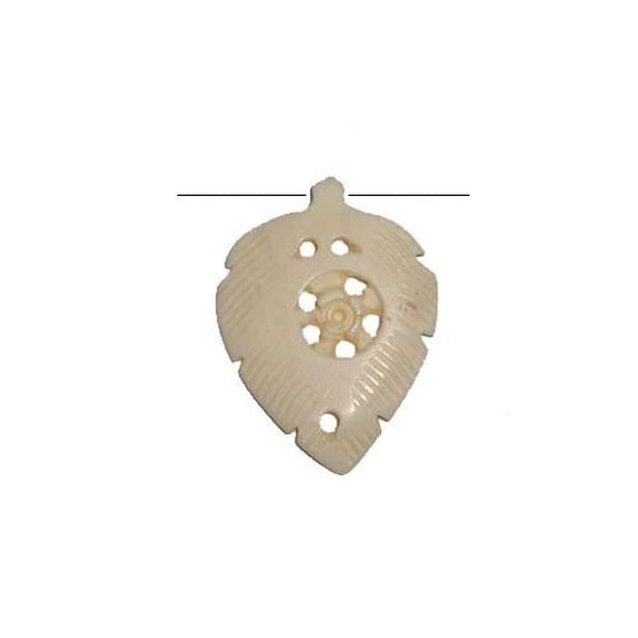 27x36mm White Bone Carved Pendant ForJewelry Making