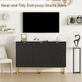 thumbnail image 1 of GloryStar Buffet Moderne de 31,5 Po, Armoire de Rangement en Bois avec Tablette Réglable, Crédence d'Accent pour l'Entrée Ou le Salon, 1 of 8