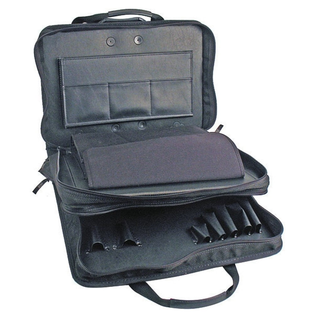 Platt Tool Bag, Black, Nylon, 50 Pockets 689ZTH