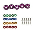 thumbnail image 7 of SPRING PARK 1 Set(10 x Bolt Washers&10 x Screws) M6 Stable Bolt Washer Bright-colored Stainless Steel Exquisite Easy to Install Fender Washer for Auto Car, 7 of 7