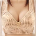 thumbnail image 2 of Darzheoy Bras for Women No Underwire Women's Non Steel Ring Comfortable Printing Plus Size Sexy Four Breasted Bra Underwear Women Bra 34/75BC, 2 of 3