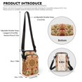 thumbnail image 6 of HELLHERO Floral Design Double Deck Adjustable Shoulder Strap Crossbody Small Bags Polyester for Women, 6 of 7