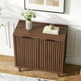 thumbnail image 3 of VEANERWOOD Fluted Cabinet with Storage, 2 Doors Sideboard Buffet Cabinet Modern Accent Cabinet, 3 of 10