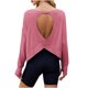 thumbnail image 2 of Karight Open Back Tops for Women Long Sleeve Athletic Shirts Backless Gym Yoga Workout T-Shirt Trendy Blouses with Thumb Hole, 2 of 9