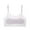 X1 Light Purple, variant on Soft Training Bras for Girls, Crop Cami First Bra with Adjustable Straps and Pads, Chest Double Lined,Color:White