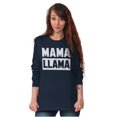thumbnail image 3 of Funny Mama Llama Mothers Day Pun Women Plus Size Long Sleeve Graphic Tee Brisco Brands 3X, 3 of 5