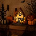 thumbnail image 4 of HAHUT Vintage Light-Up Pumpkins Cottage, Hand-Painted Pumpkin LED House Decor for Autumn Thanksgiving Halloween Tabletop Mantel Shelf Display (Orange), 4 of 8