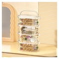 thumbnail image 1 of Caja organizadora de joyas de plástico transparente con asa for pendientes, anillos, collares y pulseras, 1 of 7