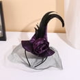 thumbnail image 2 of Guardoinrt Ladies' Halloween Witch Halloween Party Hat, Versatile, Soft Comfortable Essentials: Witch's Hat, Breathable, Suitable For Parties, Role-Playing, 2 of 6