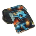 thumbnail image 4 of Disketp Adorable Blue Baby Dragon Estuche de Lápices de Doble Capa con Tapa Abatible y Cremallera, Organizador Escolar para Adolescentes y Adultos, 4 of 7