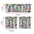 thumbnail image 2 of Kitchen Curtains 24 Inch Short - 3 Panel Set, Fashion Abstract Geometric Print, Rod Pocket Window Curtains 100% Polyester, Stylish Modern Valance for Farmhouse, Cafe, Living Room, Bedroom, Easy Wash, 2 of 2