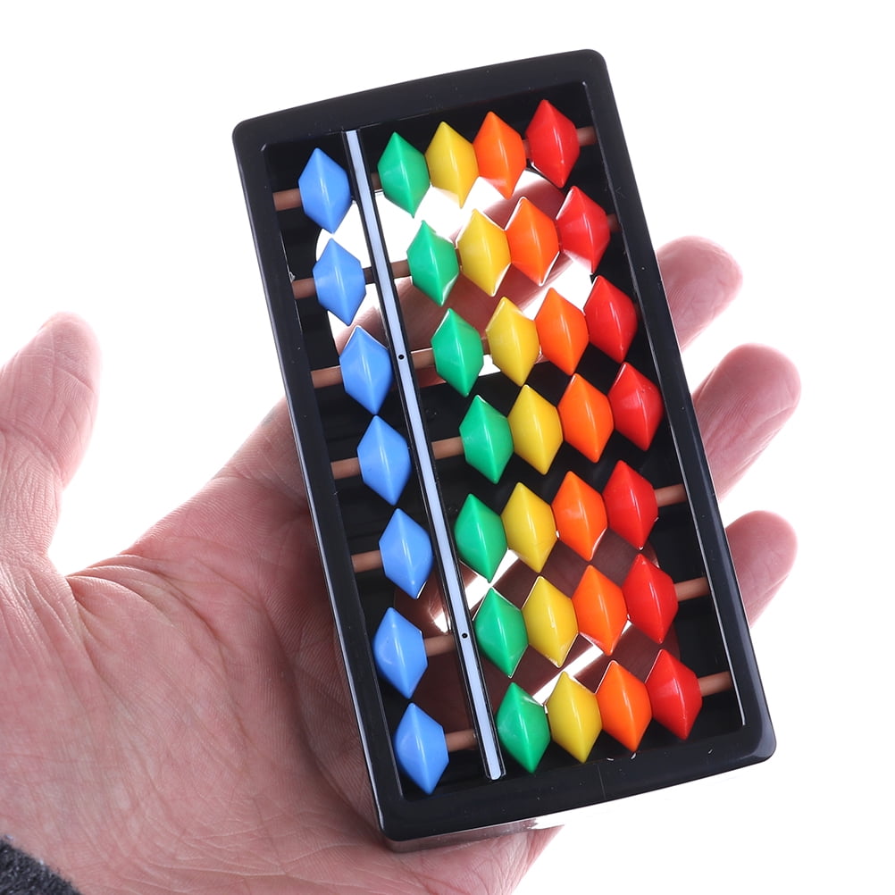 Mini Plastic Abacus Arithmetic 7 Digits Kids Maths Abacus Educational Toys OC 