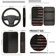 thumbnail image 5 of Uorisanigo Camouflage US Flag Car Front Back Seat Covers Full Set with Armrest & Seatbelt Pads,Steering Wheel & Handbrake Protectors,Headrest Gear Shift Cover,Cup Holder Coaster,Keychains-18 Pack, 5 of 7