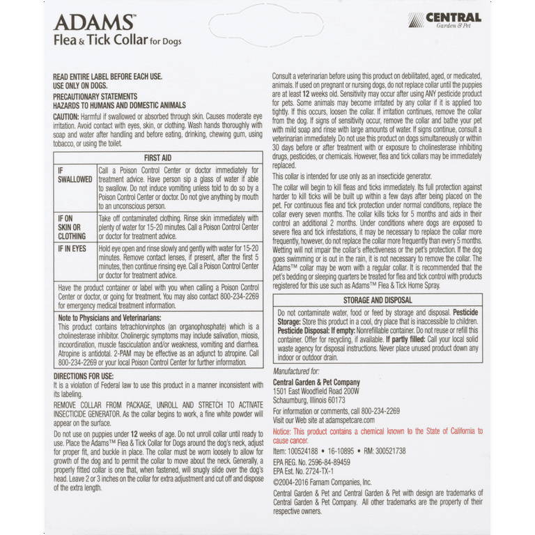 Adams flea and hot sale tick collar walmart