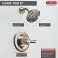 thumbnail image 3 of Delta Lahara Monitor 14 Series Shower Trim - T14238-SS - Stainless, 3 of 7