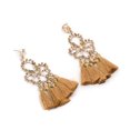 thumbnail image 2 of Pendientes de borlas para mujer y niña, aretes de aleación, accesorios de joyería, regalos (marrón), 2 of 7