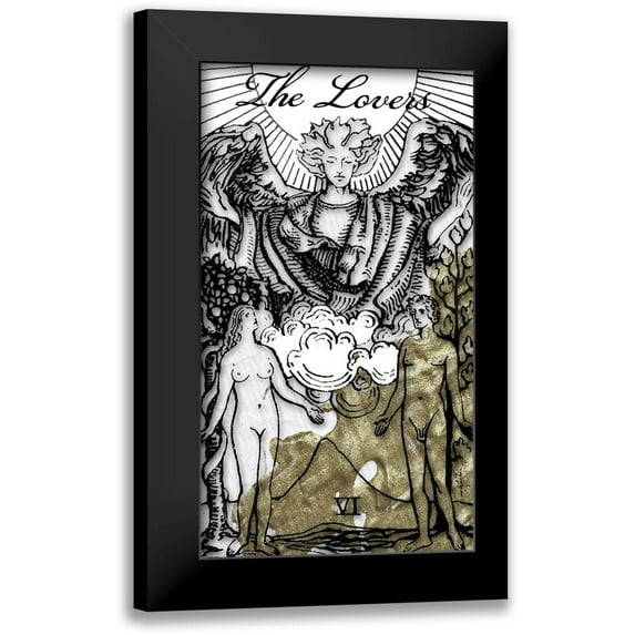 Sommers, Mindy 15x24 Black Modern Framed Museum Art Print Titled - The Lovers