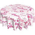 thumbnail image 2 of Breast Cancer Awareness Tablecloth Round 60 Inch Table Cloth Cover Mat Holiday Party Decoration for Dining Room Home Kitchen Picnic, 2 of 6