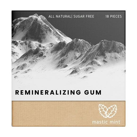 1PC MASTIC MINT Remineralizing Gum Organic Chewing Gum with Spruce Sap and Mastic Mint for Teeth and Gum Health Care Natural