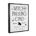thumbnail image 3 of Stupell Industries Witch Parking Humorous Halloween Toad Grain Pattern Graphic Art Jet Black Floating Framed Canvas Print Wall Art, Design by Daphne Polselli, 3 of 6