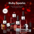 thumbnail image 2 of Set de esmaltes de uñas en gel modelones Red Ruby Sparks, 6 colores, 7 ml, 2 of 9