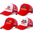 thumbnail image 2 of Gorra de béisbol de bola roja para niños, gorra de béisbol con visera de dibujos animados, sombrero de verano para sombra, Hip Hop, camionero, papá Fivean unisex, 2 of 2