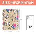 thumbnail image 2 of Planificador de año académico 2023-2024 Agenda diaria semanal y mensual Cuaderno planificador con 12 pestañas mensuales, bolsillo interior de 8.4 "× 6.1", flores florecientes, 2 of 5