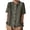Gray, variant on Linen Blouse For Double Open Front Lapel Shirt Short Sleeve Top Plus Size Summer Beach Casual Collared Shirt, Size Small