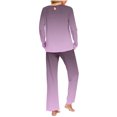 thumbnail image 4 of UAMVSH Womens Pajama Sets 2 Piece Lounge Sets Crew Neck Long Sleeve Top and Elastic Waist Pants with Pockets, 4 of 6