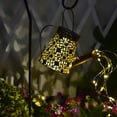 thumbnail image 4 of Regadera con luces, farolillos solares para colgar al aire libre, decoración de jardín impermeable, luces solares decorativas de metal retro para mesa, patio, patio, camino, pasarela Zhivalor 223531, 4 of 8