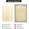 thumbnail image 4 of Outdoor Candles IP44 Waterproof Bright Flickering Battery Operated Flameless LED Pillar Candle with Remote Timer for Lantern Patio Garden Home Decor Party Wedding Decoration,3 Pack(4" H x 3"D), 4 of 7