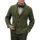 thumbnail image 1 of Gibobby Suéteres para hombre Suéteres de punto para hombre, estilo casual, de manga larga, botones(Verdemilitary,XG), 1 of 5