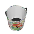 thumbnail image 3 of Balery Mushroom and Frogs Round Laundry Basket with Handles Waterproof Freestanding Laundry Hamper for Clothes Toys in the Dorm and Family-Medium, 3 of 8