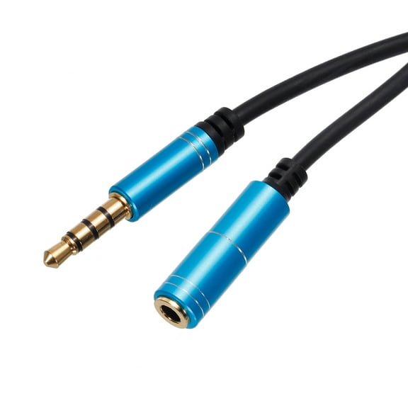 3.5mm Aux Extension Cable Male to Female Auxiliary Audio Headphone Cord 3.3ft Nylon Braided for Phone Stereo, Blue