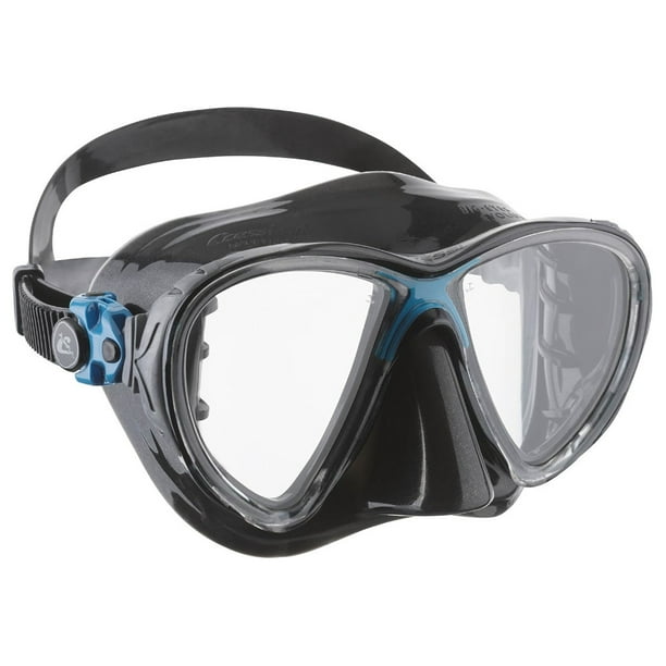 Visor Máscara Adulto CRESSI Big Eyes Evolution Negro/Azul Dos Lentes Transparentes