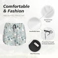 thumbnail image 4 of Pofeuu Goose and Doodle Flowers Print Women's Athletic Shorts Running Workout Shorts Tummy Control Quick Dry Gym Shorts with Pockets Double layer sports shorts-Medium, 4 of 7