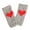 Light Grey, variant on Womens Fingerless Gloves - Winter Warm Knit Crochet Thumbhole Arm Warmers, Love Heart Print Fingerless Mittens