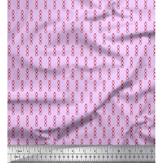 Soimoi Cotton Duck Fabric Women Ring Shirting Print Fabric by The Yard 42 Inch Wide