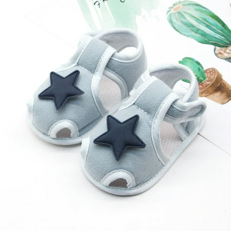 

〖Roliyen〗Toddler Shoes Stars Shoes Applique Boy Infant Single Baby Girls Prewalker Printing Baby Shoes