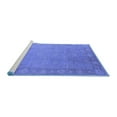 thumbnail image 2 of Ahgly Company Machine Washable Indoor Round Oriental Blue Industrial Area Rugs, 8' Round, 2 of 4
