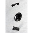 thumbnail image 3 of Kingston Brass KB3630PL Restoration Single-Handle Pressure Balanced Tub and Shower Faucet, Matte Black, 3 of 7