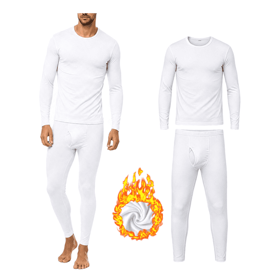 Cozlax Men Long Johns Thermal Underwear Set, Base Layer Long‑Sleeve Top & Full Length Pants